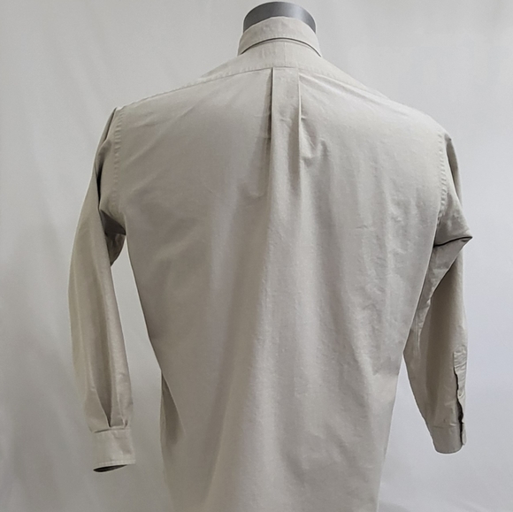 Ralph Lauren Polo Shirt Mens 16-34 Button Up Yarmouth Cream FLAW - Picture 2 of 9